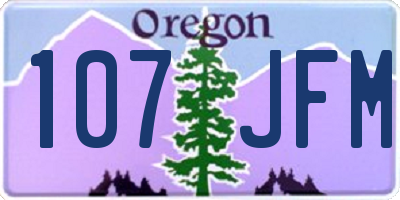 OR license plate 107JFM