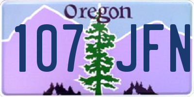 OR license plate 107JFN