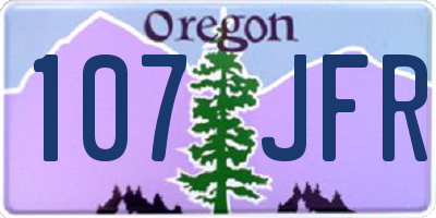 OR license plate 107JFR