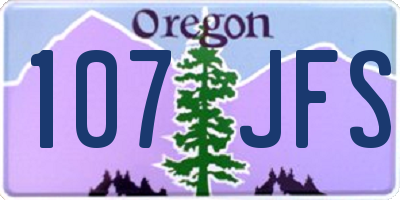 OR license plate 107JFS