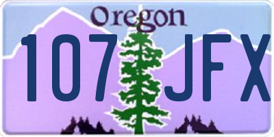 OR license plate 107JFX
