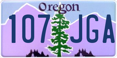 OR license plate 107JGA