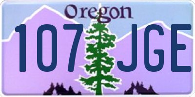 OR license plate 107JGE
