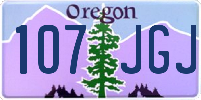 OR license plate 107JGJ