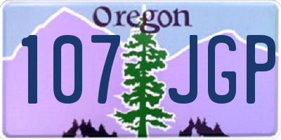OR license plate 107JGP