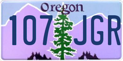 OR license plate 107JGR