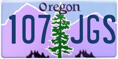 OR license plate 107JGS