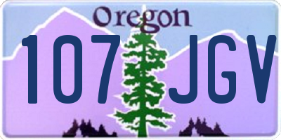 OR license plate 107JGV