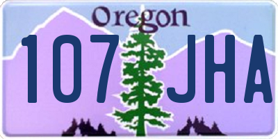 OR license plate 107JHA