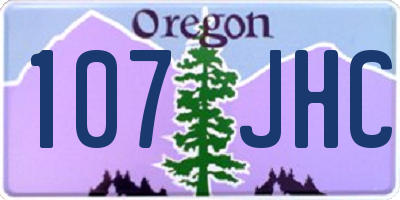 OR license plate 107JHC