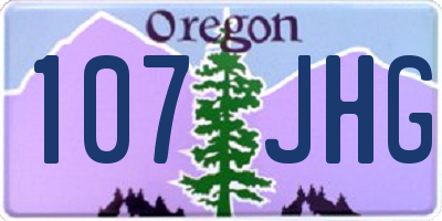 OR license plate 107JHG