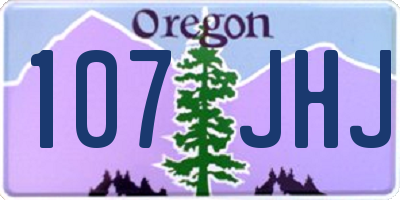 OR license plate 107JHJ
