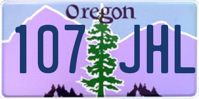 OR license plate 107JHL
