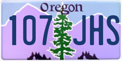 OR license plate 107JHS