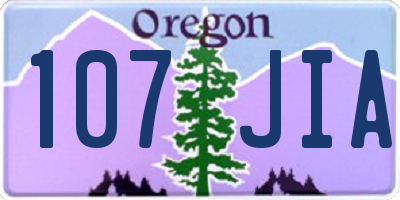 OR license plate 107JIA