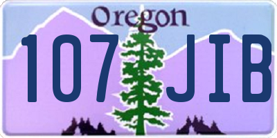 OR license plate 107JIB