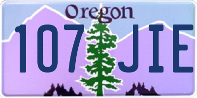 OR license plate 107JIE