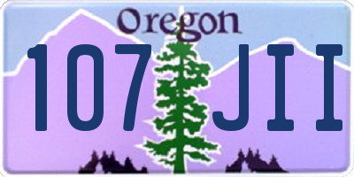 OR license plate 107JII