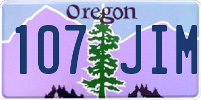 OR license plate 107JIM