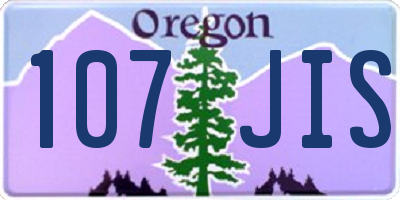 OR license plate 107JIS