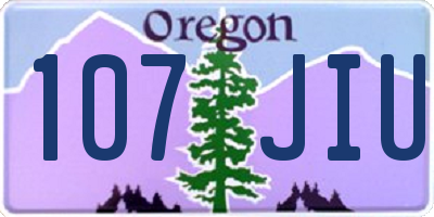 OR license plate 107JIU