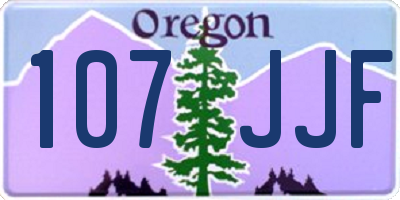 OR license plate 107JJF