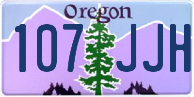 OR license plate 107JJH