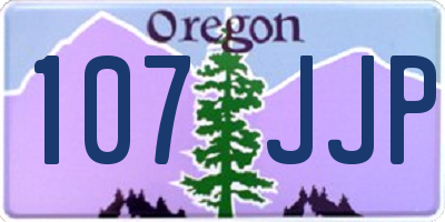OR license plate 107JJP
