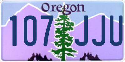 OR license plate 107JJU