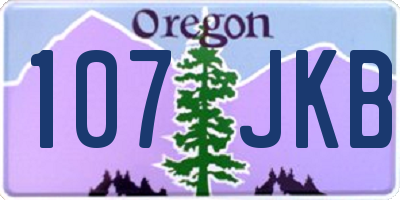 OR license plate 107JKB