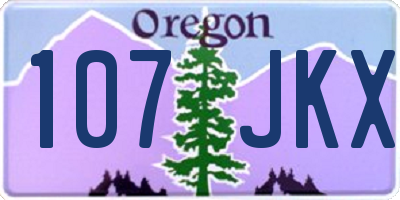 OR license plate 107JKX