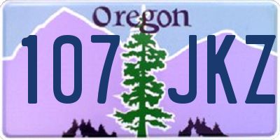 OR license plate 107JKZ