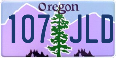 OR license plate 107JLD