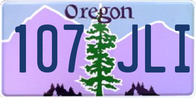 OR license plate 107JLI