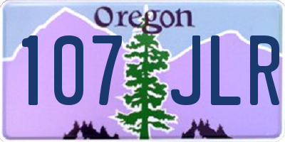 OR license plate 107JLR