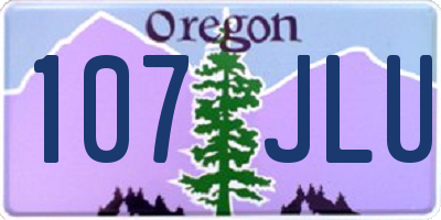 OR license plate 107JLU