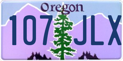 OR license plate 107JLX