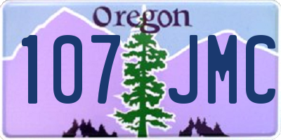 OR license plate 107JMC