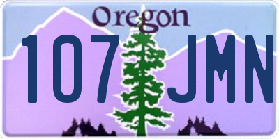 OR license plate 107JMN