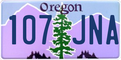 OR license plate 107JNA