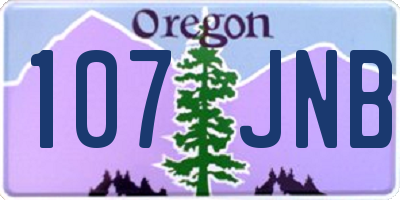 OR license plate 107JNB