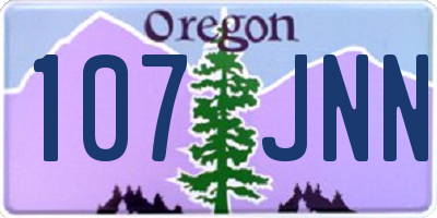 OR license plate 107JNN