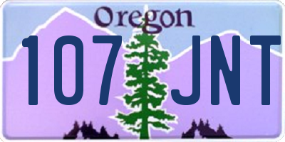 OR license plate 107JNT