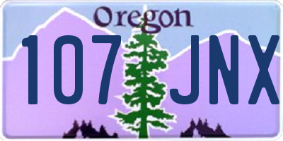 OR license plate 107JNX