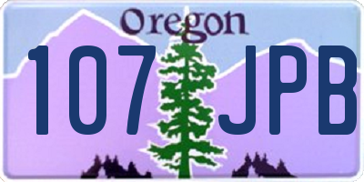 OR license plate 107JPB