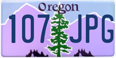 OR license plate 107JPG