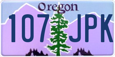 OR license plate 107JPK