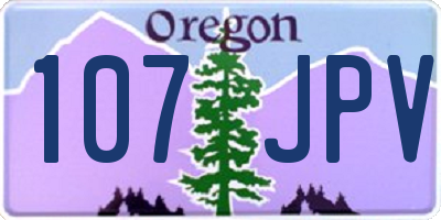 OR license plate 107JPV