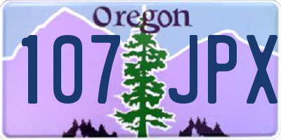 OR license plate 107JPX