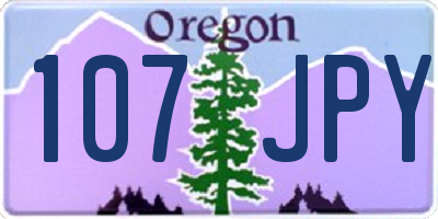 OR license plate 107JPY